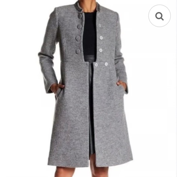 Rebecca Taylor Wool Coat With Chain Size 2